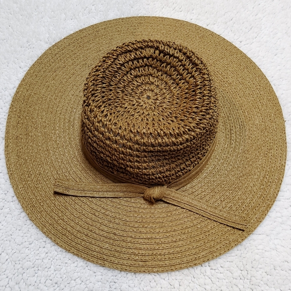 Oversized Floppy Hat Brim With Ribbon - Picture 4 of 4